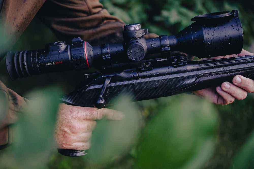 Nocpix Vista Series thermal monoculars on display — high-performance night vision optics with advanced sensors for hunting and wildlife detection.