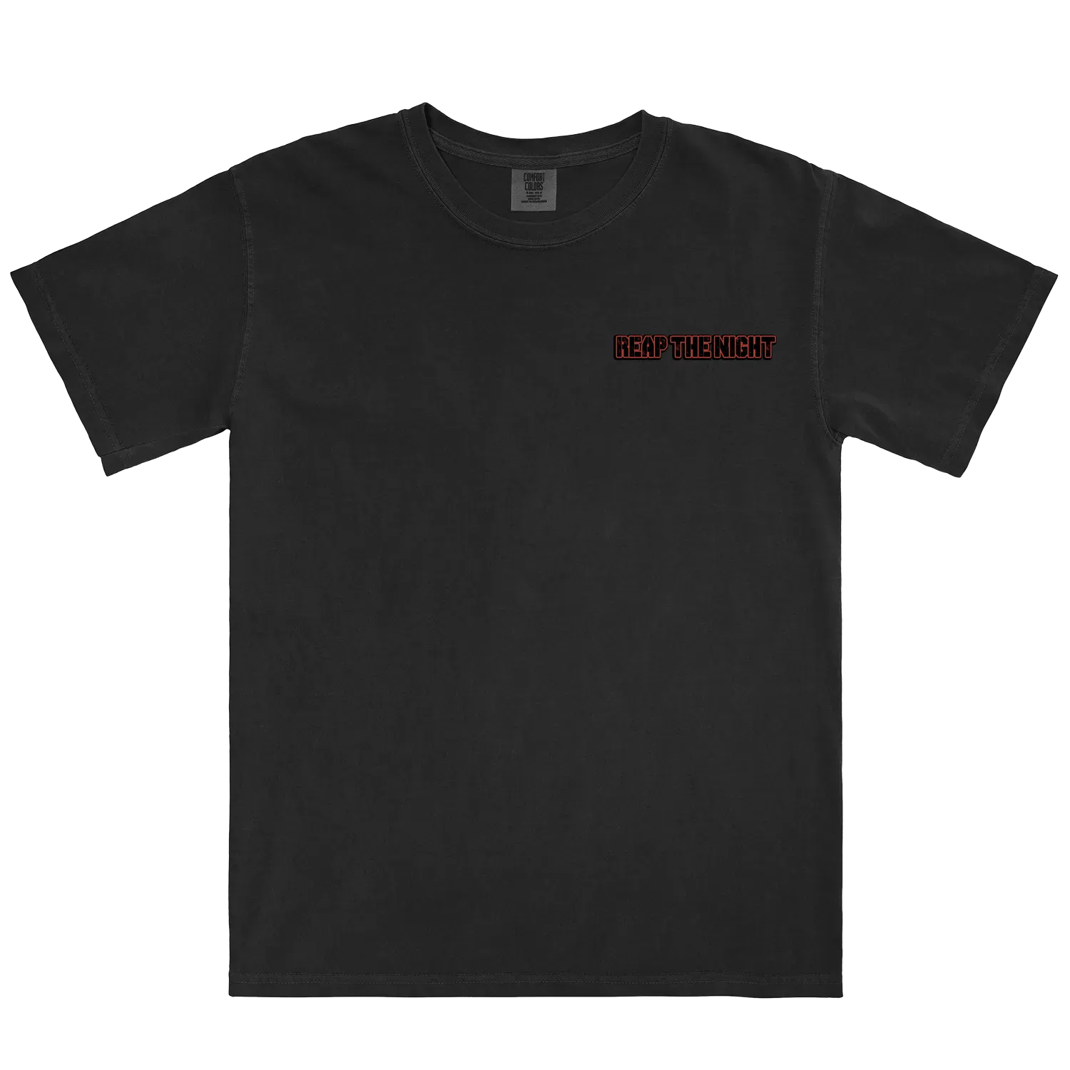 Black front flat lay