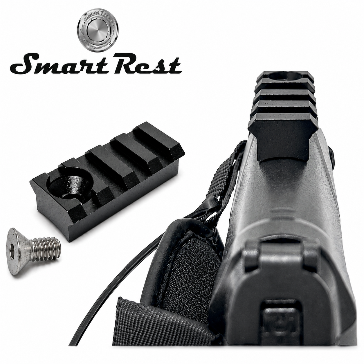 SmartRest Pic Rail SRTWR-C Curved Base for Thermal Monoculars & Spotlights