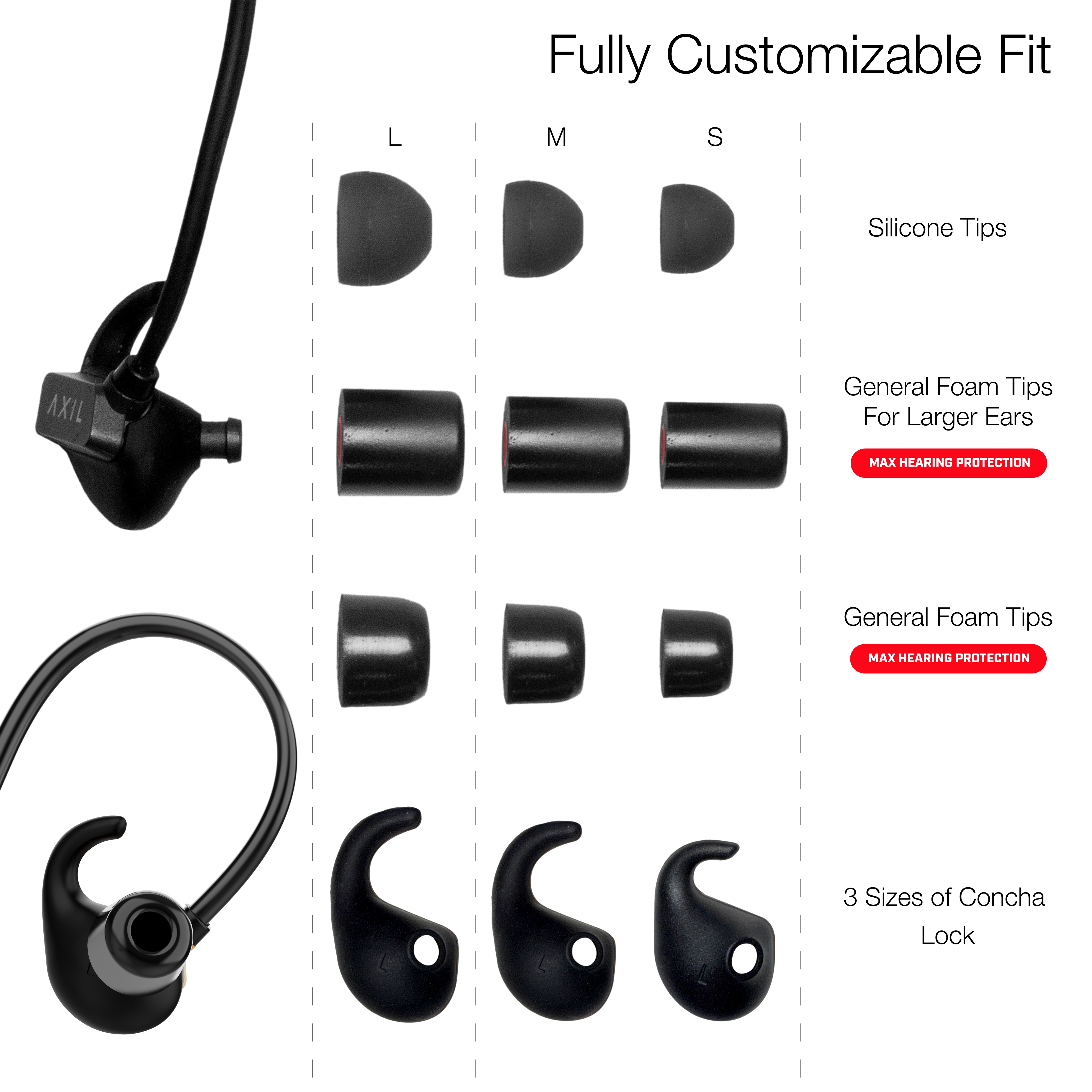 AXIL GS Extreme 3.0 Electronic Shooting Earbuds with Bluetooth & Hearing Protection