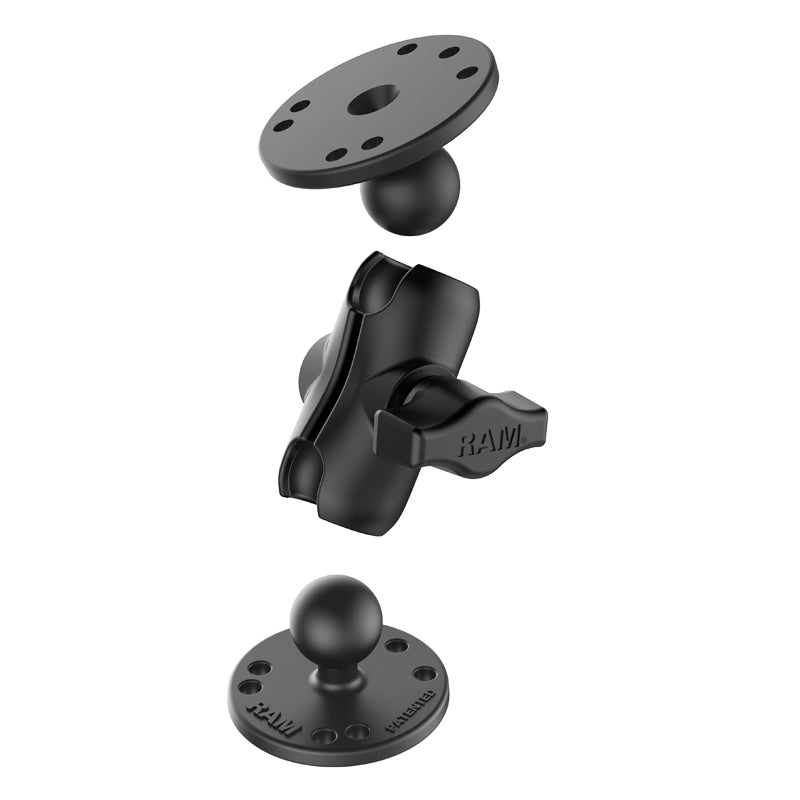 RAM Mounts RAM-B-101U-A Short Arm with 2 x 2.5" Round Bases