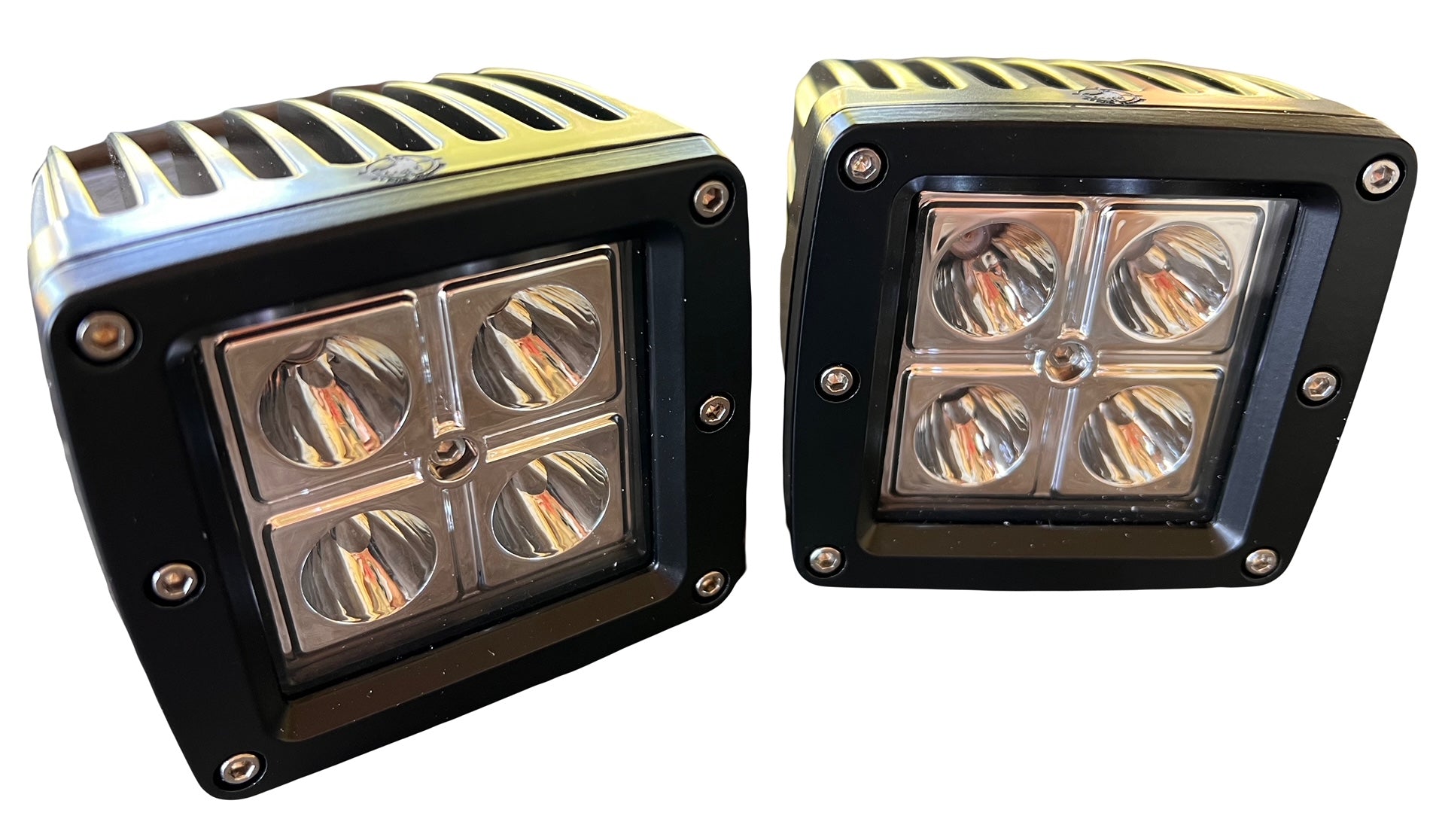 HuntLite Compact 2" Work Lights – Red or Red/White (Pair)