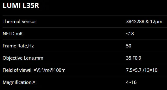 Nocpix LUMI L35R Thermal Monocular