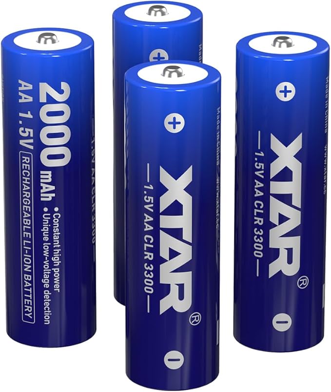 XTAR AA 1.5V CLR 3300 Lithium Rechargeable Battery (Pack of 4)