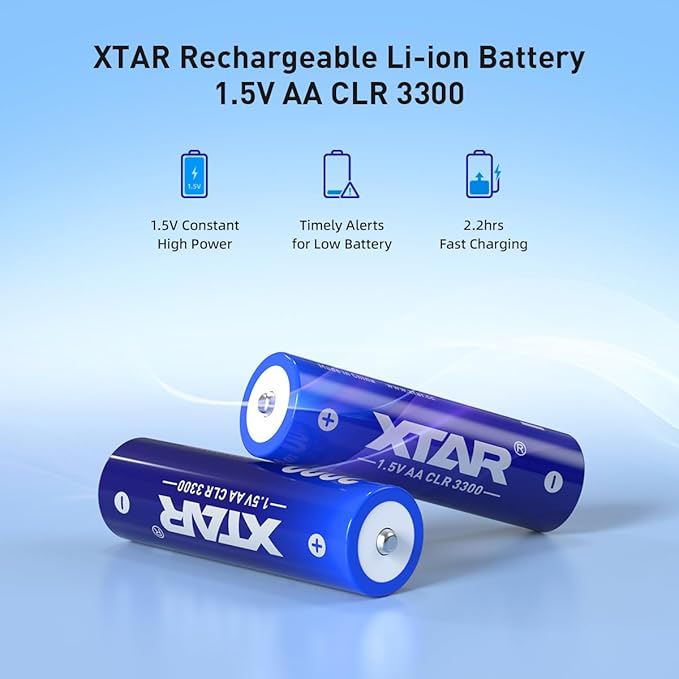 XTAR AA 1.5V CLR 3300 Lithium Rechargeable Battery (Pack of 4)