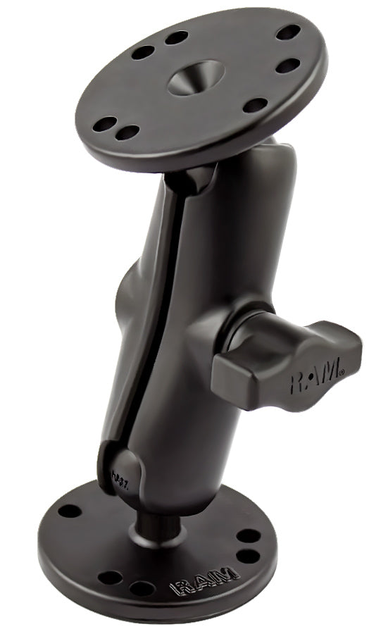 RAM Mounts RAM-B-101U 1" Ball Mount Set with 2 x 2.5" Round Bases