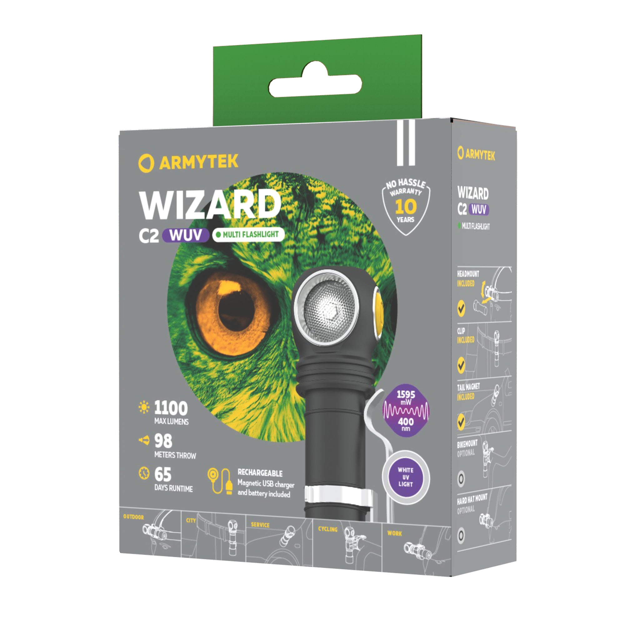 Armytek Wizard C2 WUV Magnet USB (White UV Light)